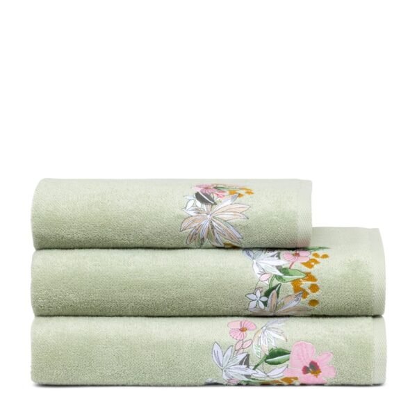 Embroidered Orchidee Bath Towel (70cm x 140cm)