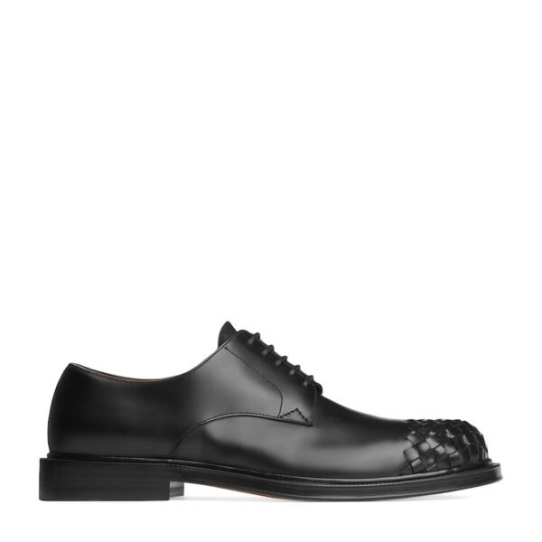 Leather Intrecciato-Toe James Oxford Shoes