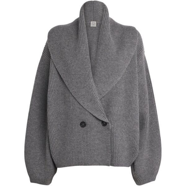 Wool-Blend Shawl Cardigan