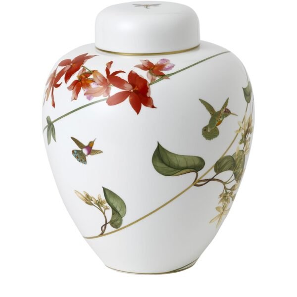 Hummingbird Lidded Vase (25cm)