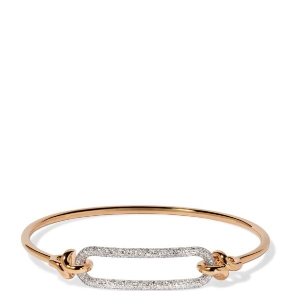 Yellow, White Gold and Diamond Knuckle Dust Bangle
