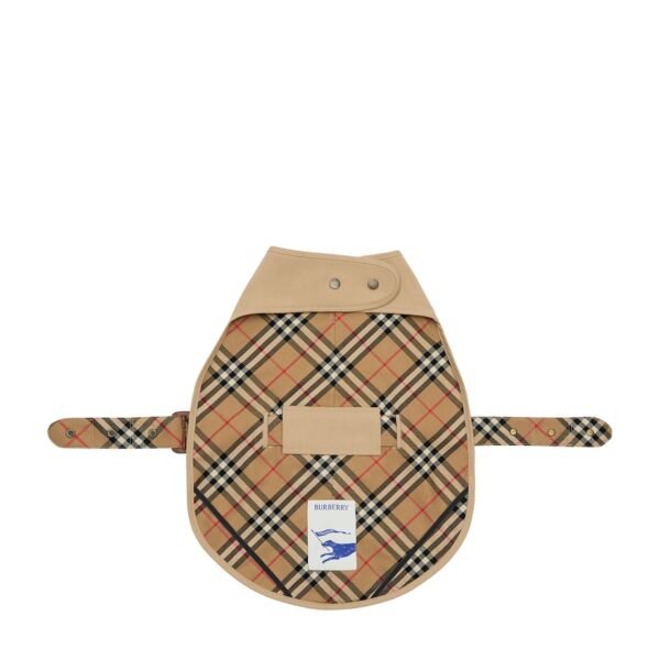 Cotton Gabardine Check Dog Coat