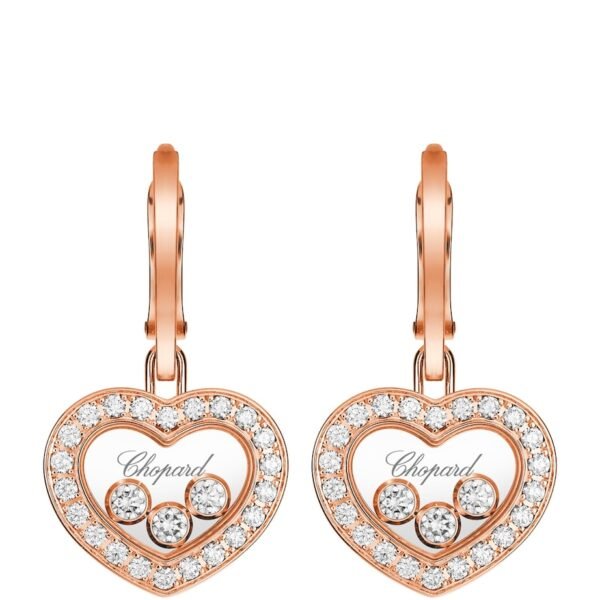 Rose Gold and Diamond Happy Diamonds Earrings