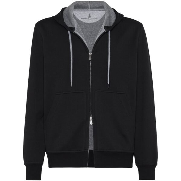 Cotton-Blend Zip-Up Hoodie