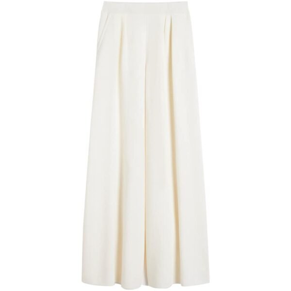 Wool Knitted Wide-Leg Trousers