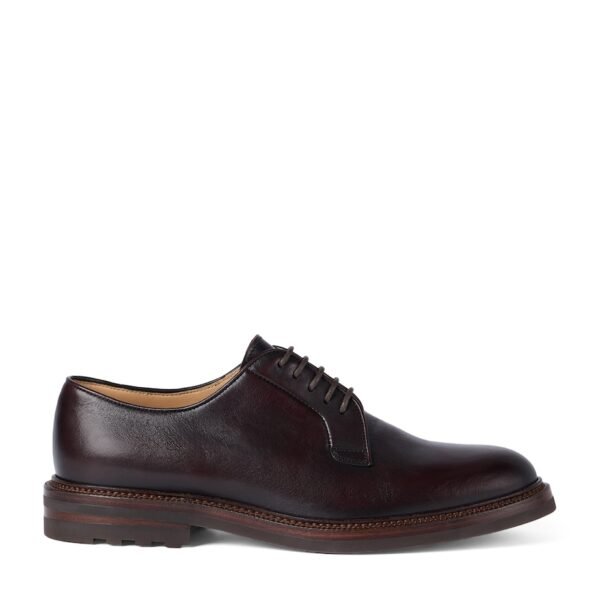 Burnished Calfskin Derby Shoes