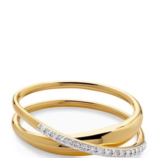 Gold Vermeil and Diamond Nura Wrap Ring