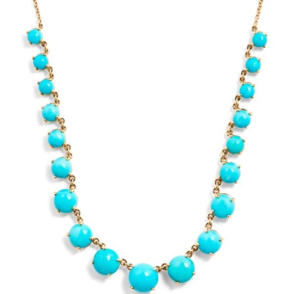 Yellow Gold and Turquoise Shaker Necklace