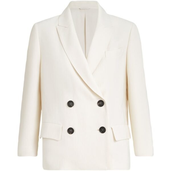 Twill Double-Breasted Blazer