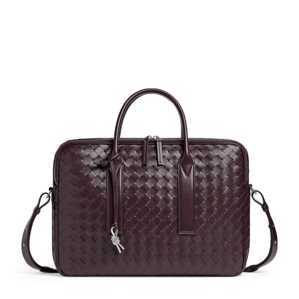 Leather Intrecciato Getaway Briefcase