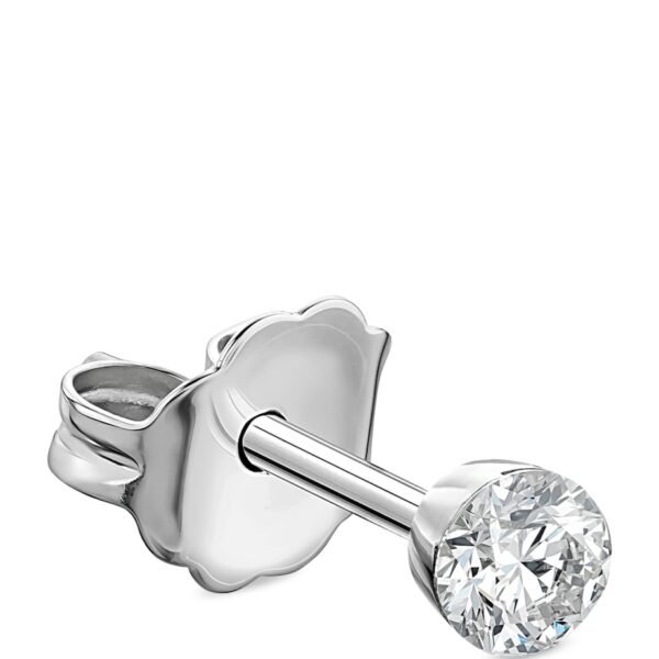 Gold Invisible Set Diamond Stud Earring (2mm)