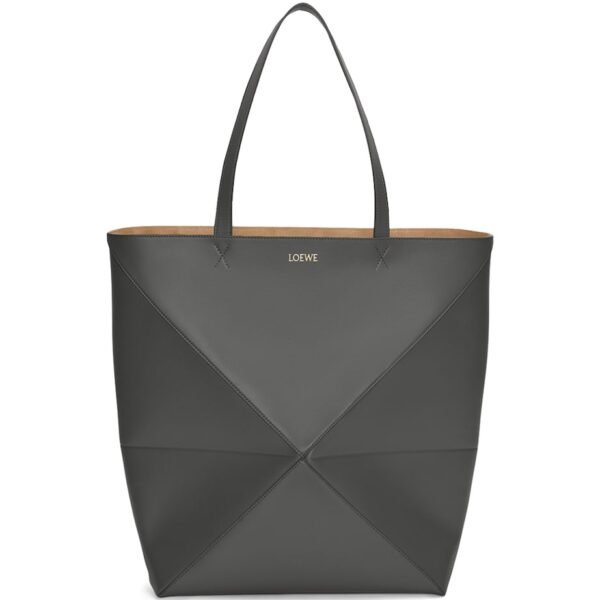 Extra Large Leather Puzzle Fold Tote Bag