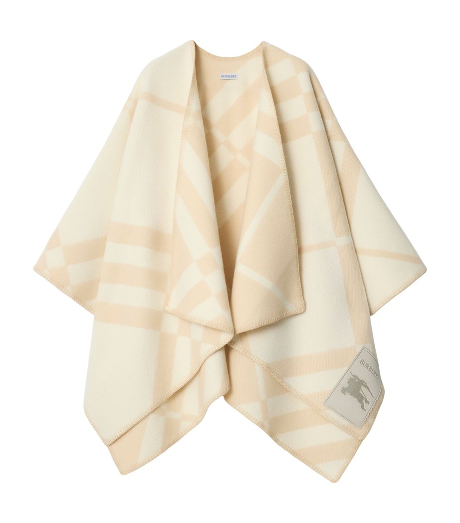 260103ef2fe862f413a8c0ada1e2db98 Wool-Cashmere Check Cape - Image 1