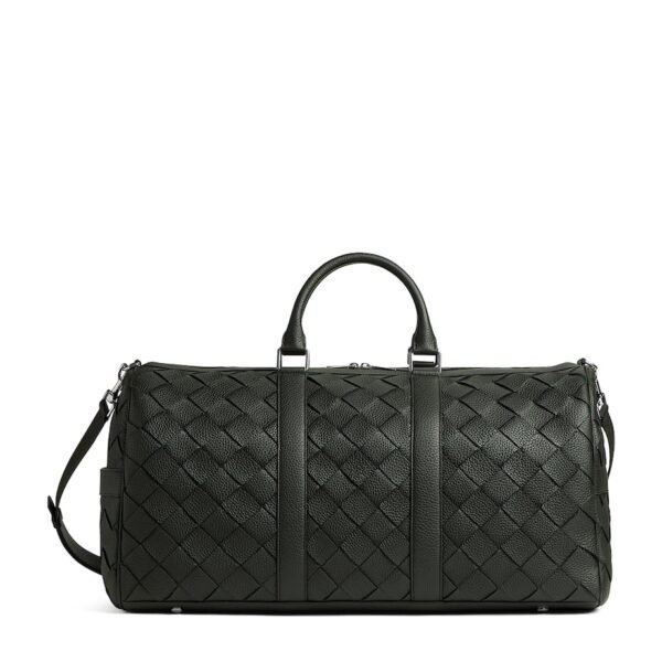 Leather Intrecciato Cabin Duffle Bag