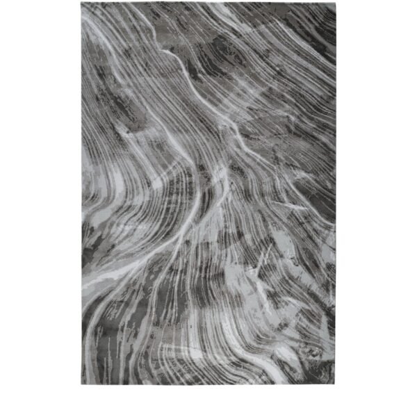 x David Rockwell Wool-Silk Falls Graphite Rug (3.05m x 2.44m)