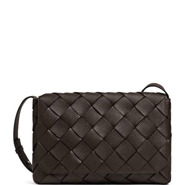 Large Leather Diago Cross-Body Bag