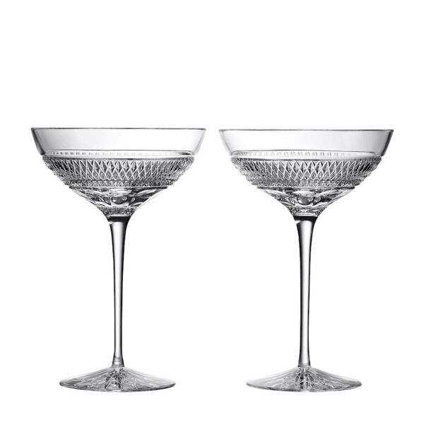 Set of 2 Crystal Copper Coast Coupe Glasses