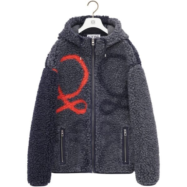 Fleece Anagram Hooded Jacket