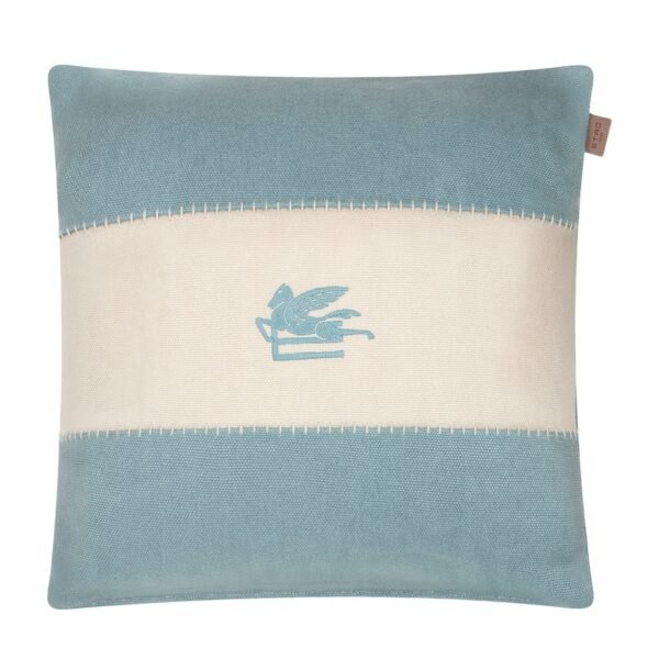 Linen Pegaso Embroidered Cushion (45cm x 45cm)