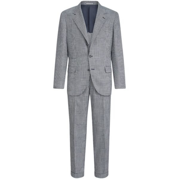 Virgin Wool-Blend Prince of Wales 2-Piece Suit