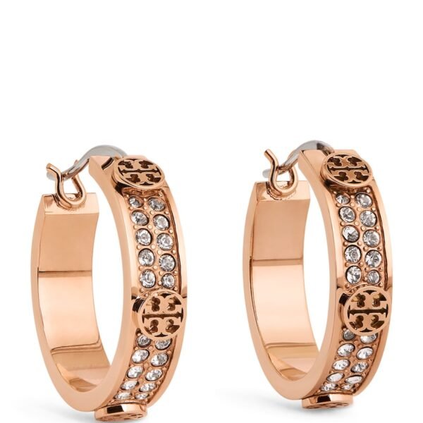 Small Icon Pavé Hoop Earrings