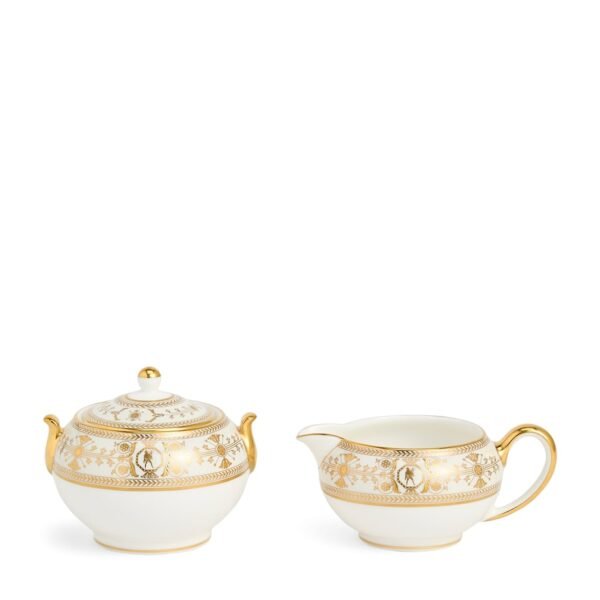 Bone China Bacchus Creamer and Sugar Set