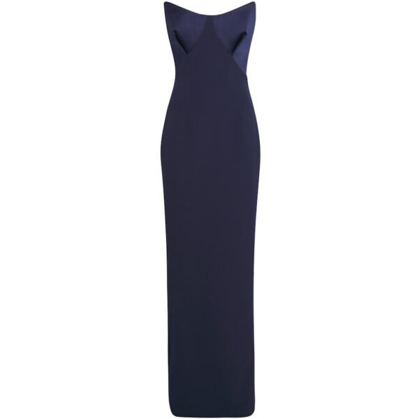 Crepe Strapless Gown