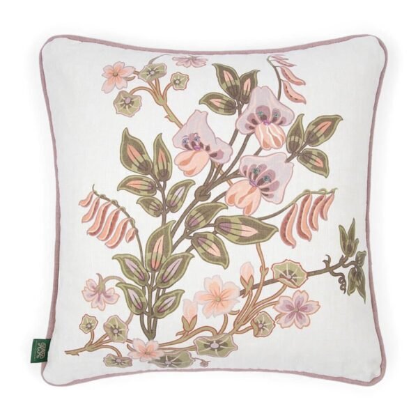 Medium Hemp The Dancing Orchids Cushion (45cm x 45cm)