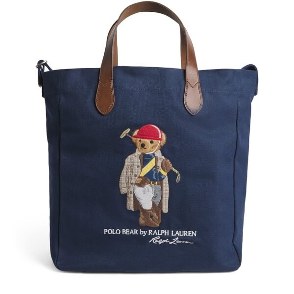 Canvas Polo Bear Tote Bag