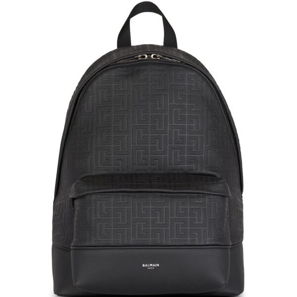 Leather PB Monogram Backpack