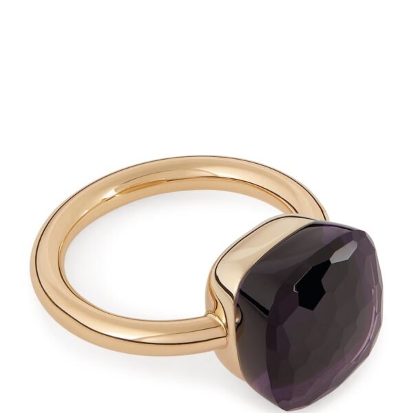 Mixed Gold and Amethyst Nudo Classic Ring