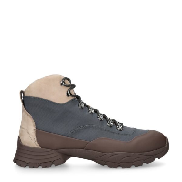 Ripstop Nylon Suede-Trim Boots