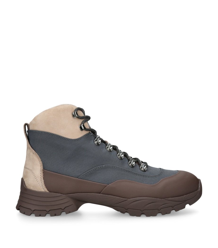 68a90f57588170be5d0446577915e775 Ripstop Nylon Suede-Trim Boots - Image 1