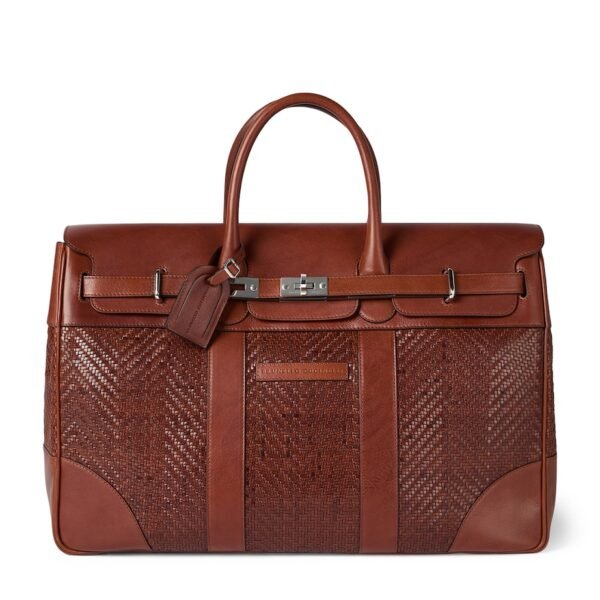 Leather Woven Holdall