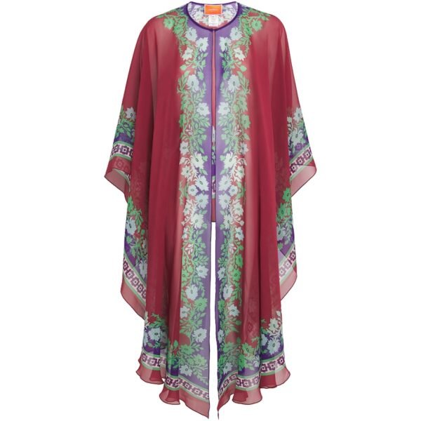 Silk Chiffon Printed Cape