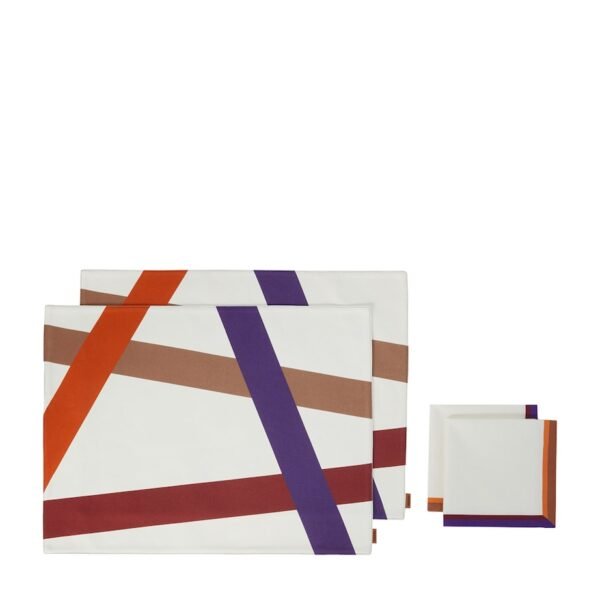 Set of 2 Cotton Nastri Placemats and Napkins