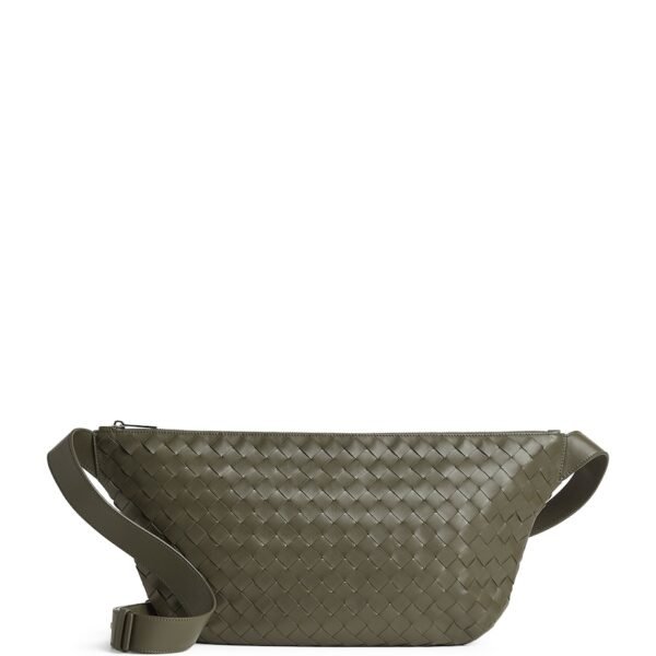 Leather Intrecciato Cross-Body Bag