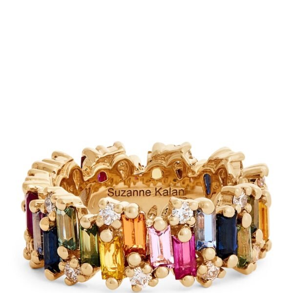 Yellow Gold, Diamond and Sapphire Shimmer Audrey Ring