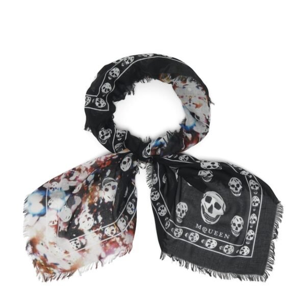 Modal-Silk Confetti Skull Scarf