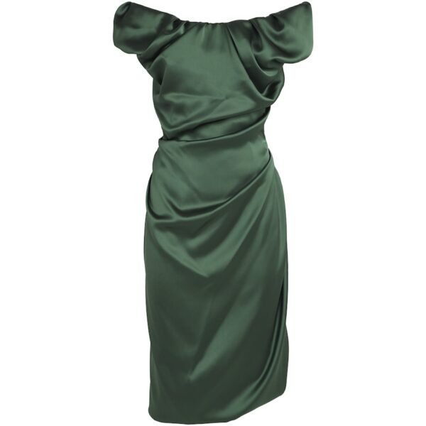 Satin Ginnie Amber Midi Dress