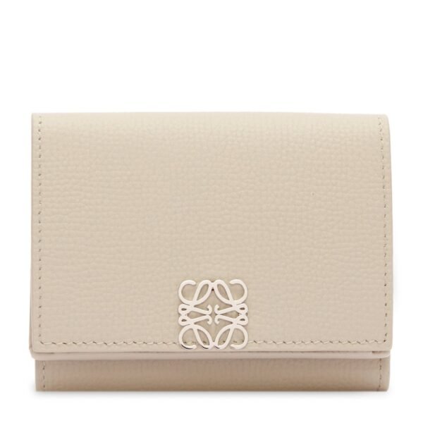 Leather Anagram Trifold Wallet