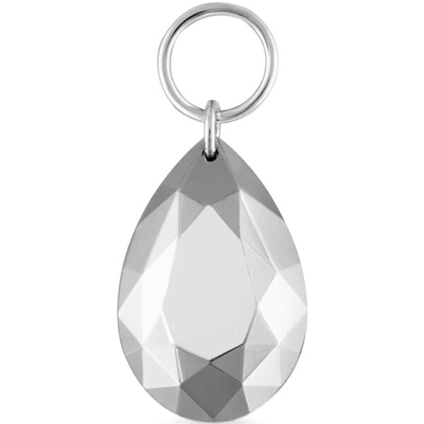 Faceted Pear Single Charm (9mm)