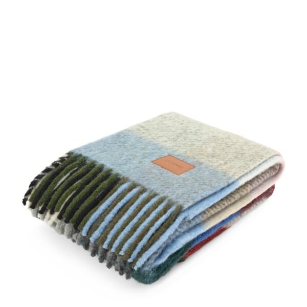 Alpaca-Blend Check Blanket (182cm x 140cm)