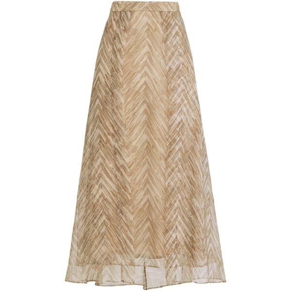 Silk Printed Maxi Skirt