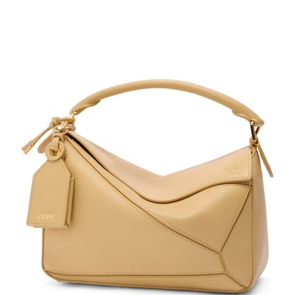 Small Leather Featherlight Puzzle Top-Handle Bag