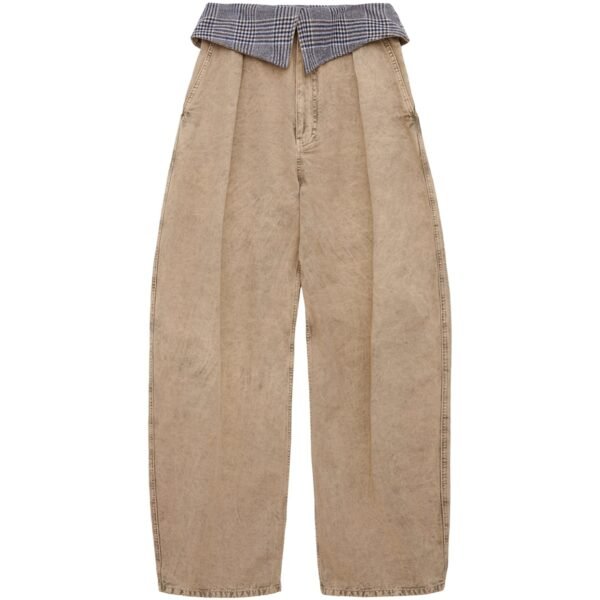 Cotton-Wool Barrel Jeans