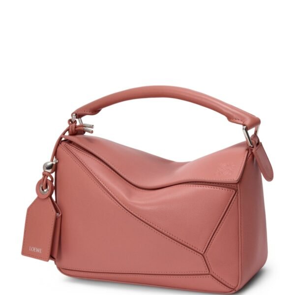 Small Leather Featherlight Puzzle Top-Handle Bag