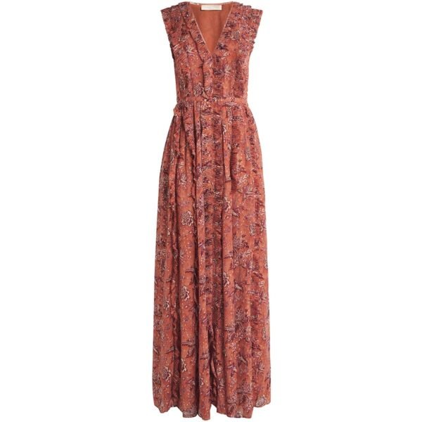 Silk-Blend Aida Maxi Dress