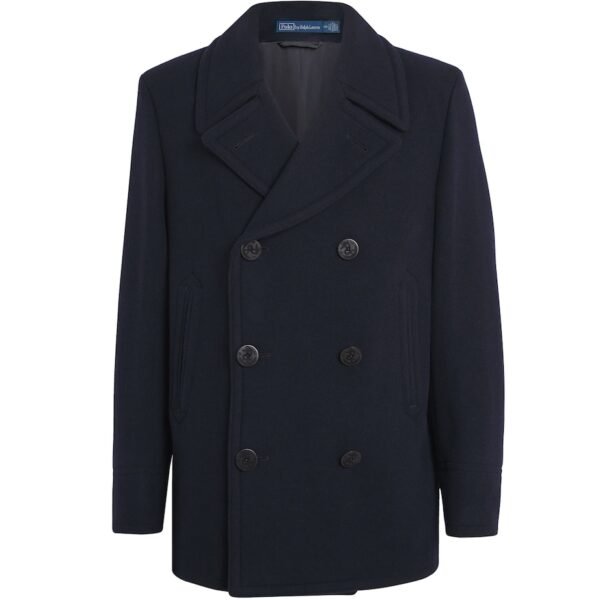 Wool-Blend Melton Peacoat