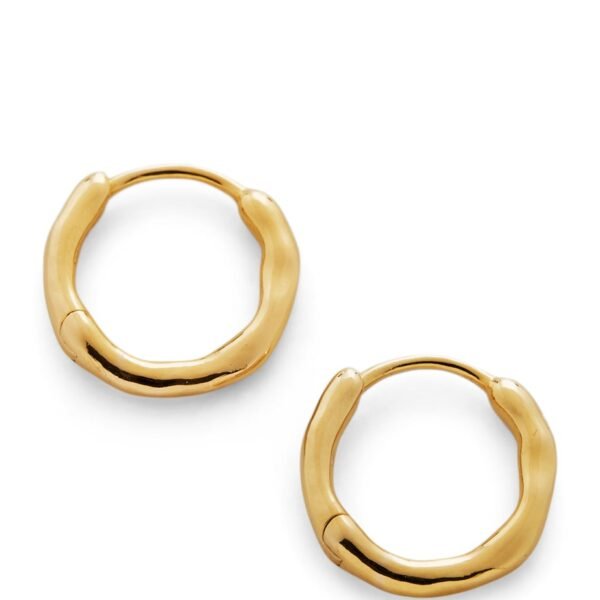Gold Vermeil Siren Muse Wave Hoop Earrings